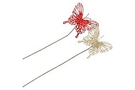 PICK SHINE BUTTERFLY RED/GOLD 50CM ASS PER 12