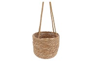 SEAGRASS LAOS STRAW HANG BROWN 20X12X26CM