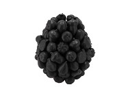 FOREST FRUIT BLACK VASE 15X16CM NM