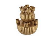 AMSTERDAM GOLD TULIP VASE SET 24X31CM NM