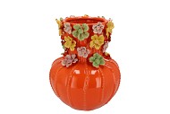 FLOWER ORANGE VASE 22X27CM NM