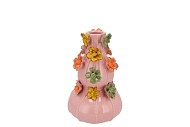 FLOWER LIGHT PINK VASE BUBBELS 14X22CM NM