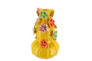 FLOWER YELLOW VASE BUBBELS 17X26CM NM