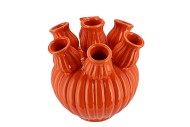 AMSTERDAM ORANGE TULIP VASE 18X17CM NM