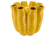 LUNA YELLOW TUBE VASE 28X28CM NM