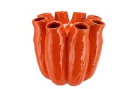 LUNA ORANGE TUBE VASE 24X24CM NM