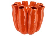 LUNA ORANGE TUBE VASE 28X28CM NM