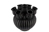 AMSTERDAM BLACK TULIP VASE 16X15CM NM