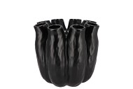 LUNA BLACK TUBE VASE 16x16CM NM