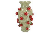 FRUIT STRAWBERRY PISTACHE VASE 24X38CM NM