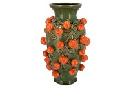 FRUIT MANDARIN GREEN VASE 24X38CM NM