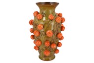 FRUIT MANDARIN OLIVE GREEN VASE 24X38CM NM