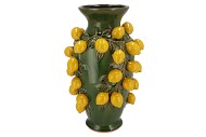 FRUIT LEMON GREEN VASE 24X38CM NM