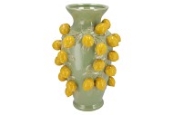 FRUIT LEMON PISTACHE VASE 24X38CM NM