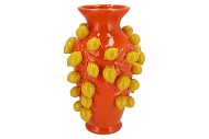 FRUIT LEMON ORANGE VASE 24X38CM NM