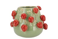 FRUIT STRAWBERRY PISTACHE POT 24X19CM NM