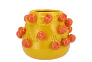 FRUIT MANDARIN YELLOW POT 24X19CM NM