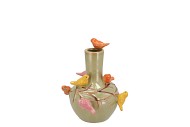 BIRD VASE PISTACHE TUBE 13X15CM NM