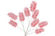 SILK PALM LEAF RED 150CM NM