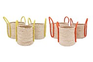 VENICE YELLOW/ORANGE BASKET HAND SET 3 35X28/32X26/26X25 NM