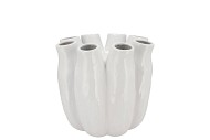 LUNA WHITE TUBE VASE 16X16CM NM