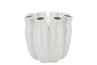 LUNA WHITE TUBE VASE 19X19CM NM