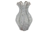 INGA DRISS GREY VASE ACTIVE GLAZE 27X27X44CM NM