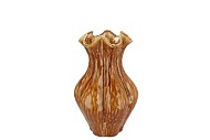 INGA DRISS BROWN VASE ACTIVE GLAZE 19X19X25CM NM