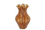 INGA DRISS BROWN VASE ACTIVE GLAZE 25X25X36CM NM