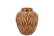 INGA BOA BROWN POT ACTIVE GLAZE 23X23X25CM NM