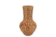 INGA BOA BROWN VASE NECK ACTIVE GLAZE 23X23X39CM NM