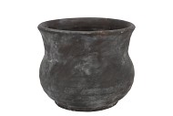 GAMLA GREY POT FLARED 28X28X23CM