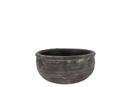 GAMLA GREY BOWL STRUCTURE STRIPE 19X19X12CM