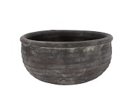 GAMLA GREY BOWL STRUCTURE STRIPE 31X31X14CM