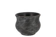 GAMLA GREY POT FLARED 19X19X15CM