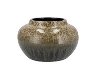 JADE FOREST GREEN VASE BOWL 23X14CM