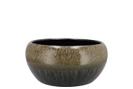 JADE FOREST GREEN BOWL ROUND 24X12CM