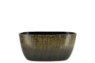 JADE FOREST GREEN BOWL ORCHID 28X15X13CM