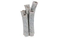 INGA BARRIER GREY VASE TUBE ACTIVE GLAZE 18X16X39CM NM