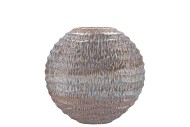 INGA JADA GREY OVAL VASE ACTIVE GLAZE WAVE 23X10X22CM