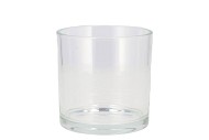 GLASS POT CILINDER HEAVY 12X12X12CM