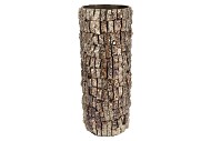 NEPAL IRON POT BIRCH MOSAIC 18X18X45CM NM