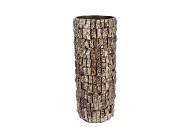 NEPAL IRON POT BIRCH MOSAIC 13X13X36CM NM