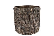 NEPAL IRON POT BIRCH MOSAIC 24X24X20M NM