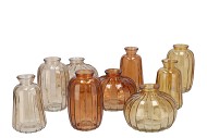 DAYAH WARM SAND MIX GLASS BOTTLE SET 3 7X11CM