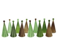 TWINKLE GREEN MIX GLASS TREE LIGHTS BALL ASS 9X22CM NM