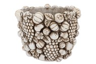 CONCRETE FRUIT POT ROUND 31X31X23CM NM