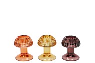 NOVA AUTUMN SPICES  T-LIGHT MUSHROOM STRUCTURE  ASS 8X8X9CM