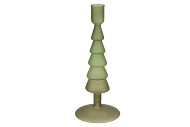 NOVA GREEN CANDLE HOLDER TRICOLOR 9X9X22CM