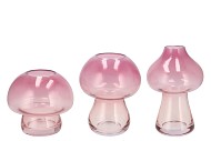 NOVA SWEETS PINK VASE MUSHROOM NARROW TRICOLOR 13X13X20CM